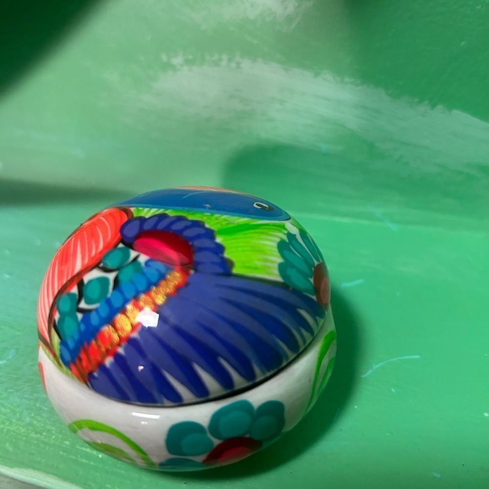 MEXICANA Colorful Bird Trinket Box - Blue, Green, Red, Orange - Picture 7 of 12